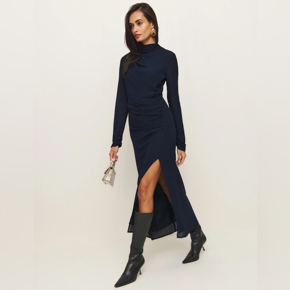 Brand New Reformation Tilda Dress, Navy, size 4